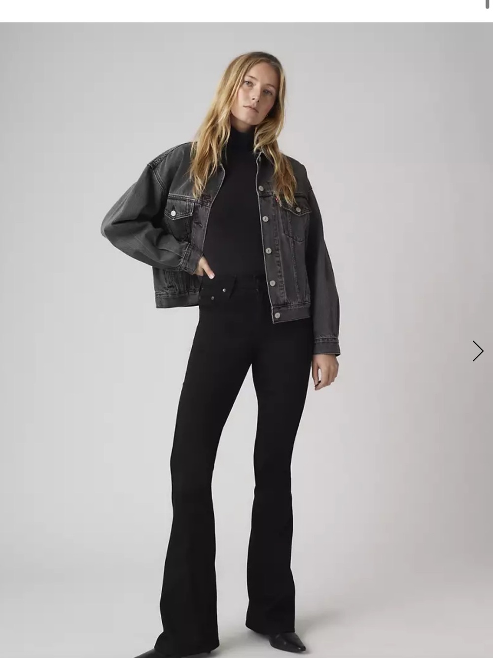Levi's Black Bootcut High-Rise Jeans 726 Flare